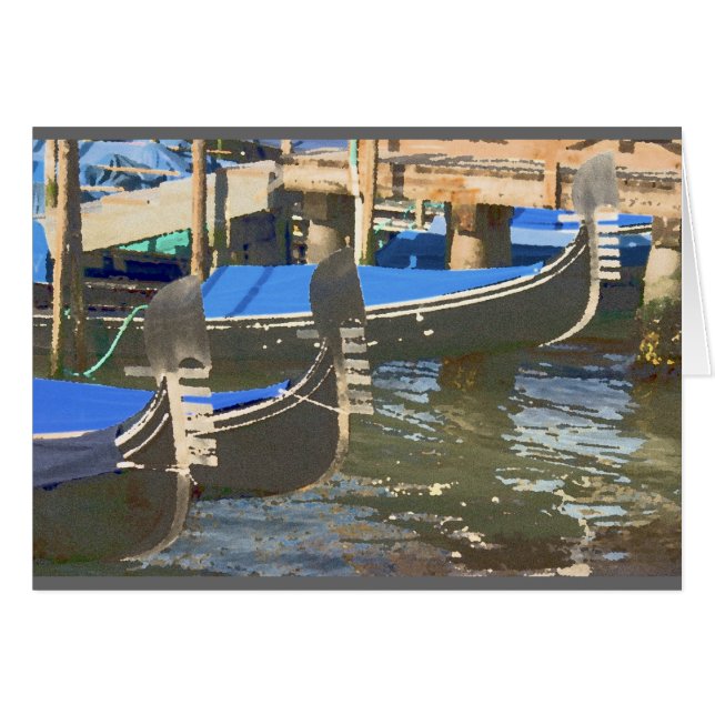 Gondolas i Venedig, Italien Hälsningskort (Framsidan Horizontal)