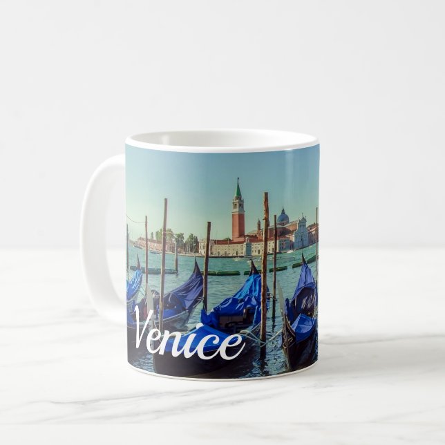Gondolas i Venedig, Italien Kaffemugg (Framsida vänster)