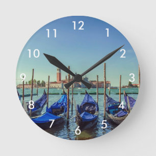 Gondolas i Venedig, Italien Rund Klocka