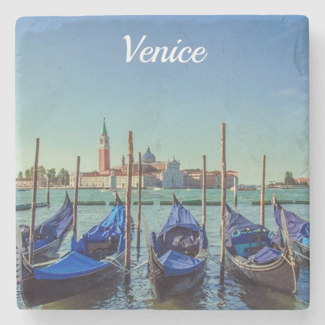 Gondolas i Venedig, Italien Stenunderlägg (Framsidan)
