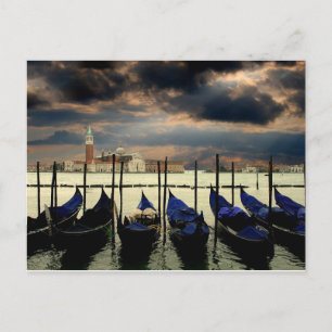 Gondolas i Venedig Italien Vykort