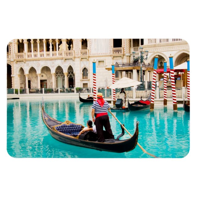 Gondolas Las Vegas Photo Flexible Magnet #1 (Horisontell)