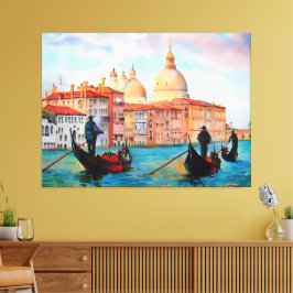 Gondolas of Venice Canvastryck