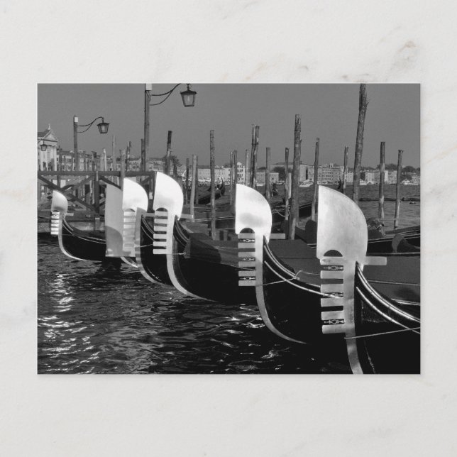 Gondolas of Venice Vykort (Framsida)