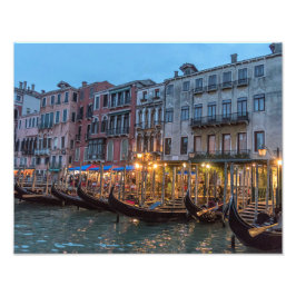 Gondolas på Dusk| Venedig Italien Photo Print Fototryck