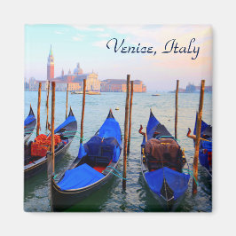 Gondolas vid Giudecca-kanalen - Venedig, Italien Magnet