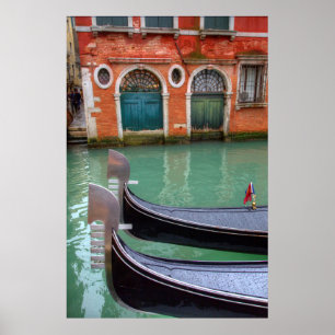 Gondolas vid storkanalen, Venedig Poster