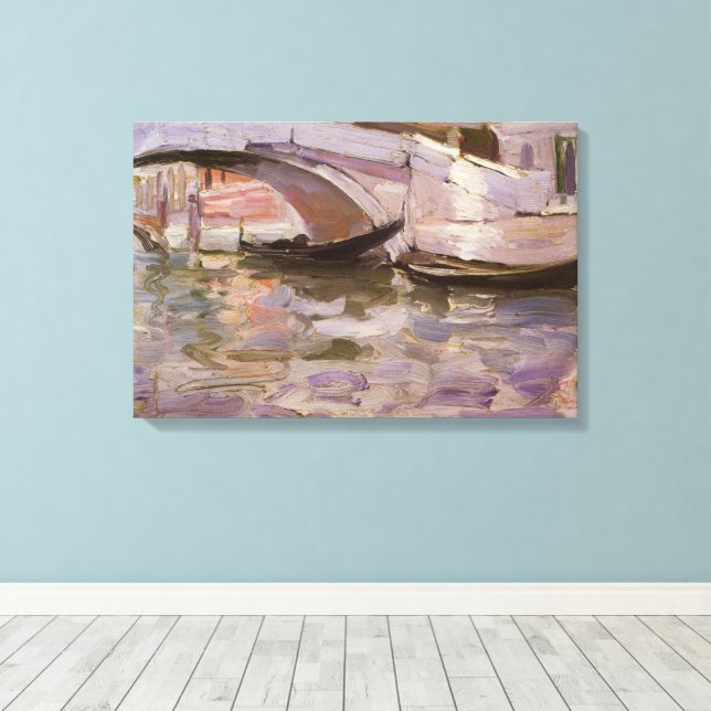 Gondoler av John Singer Sargent, Impressionistisk  Canvastryck (Insitu (trägolv))