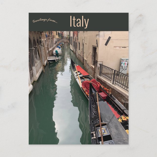 Gondoler i Vence Italien vykort (Framsida)