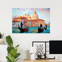 Gondoler i Venedig Poster
