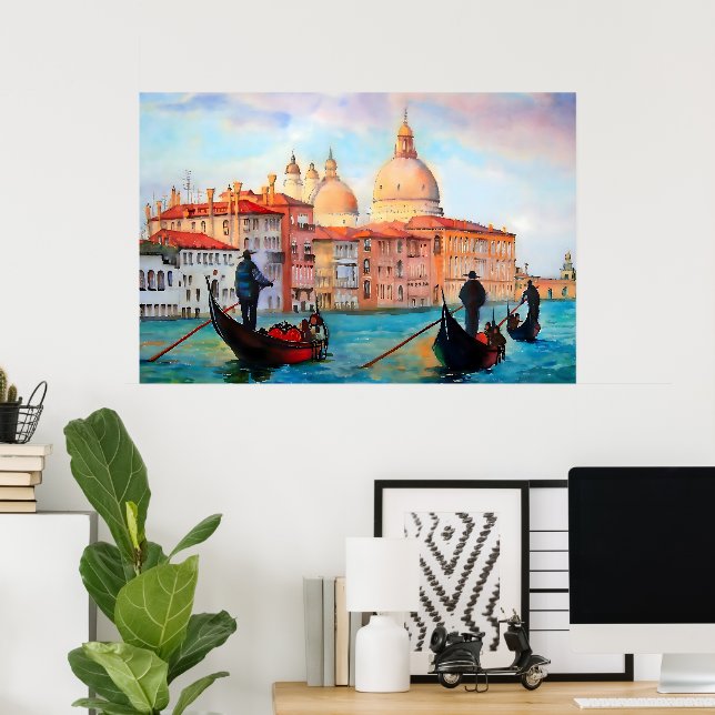 Gondoler i Venedig Poster (Hemmakontoret)