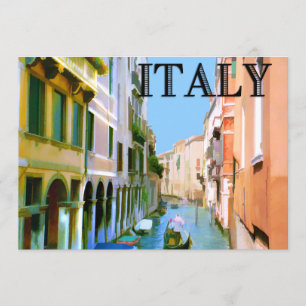 Gondolier i Canal i Venedig-ITALIEN Inbjudningar