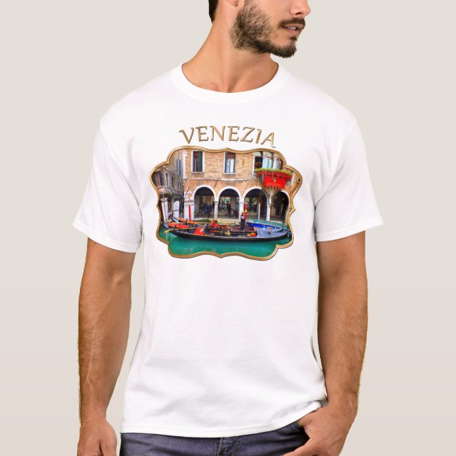 Gondolier i Cannaregio T Shirt (Framsida)