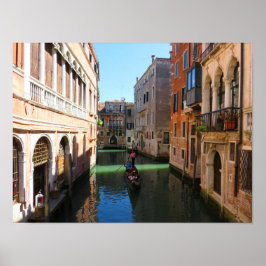 Gondolier i Venedig, Italien Poster