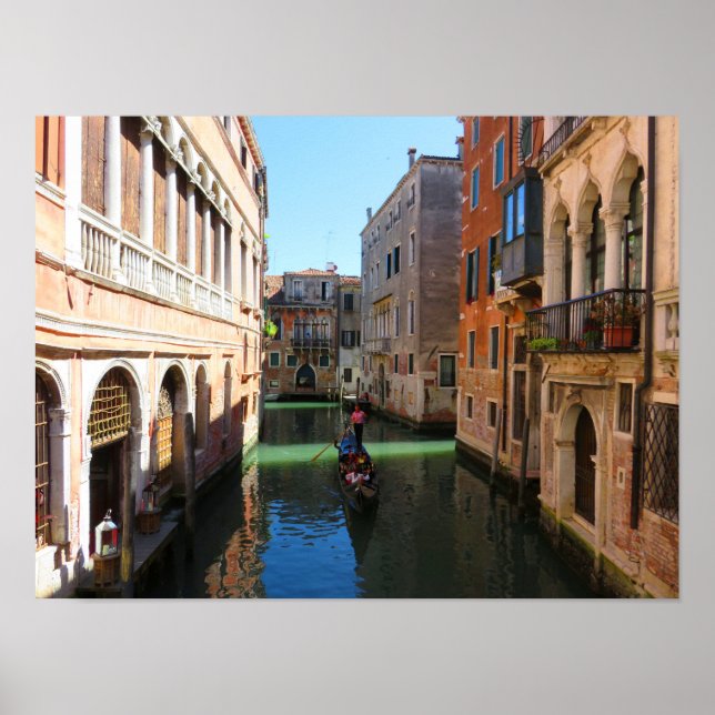 Gondolier i Venedig, Italien Poster (Framsidan)