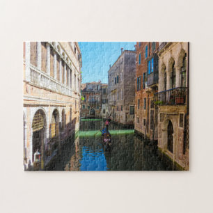 Gondolier i Venedig, Italien Pussel