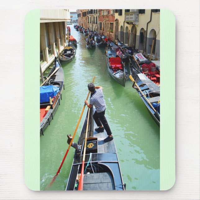 Gondolier i Venedig Musmatta (Framsidan)