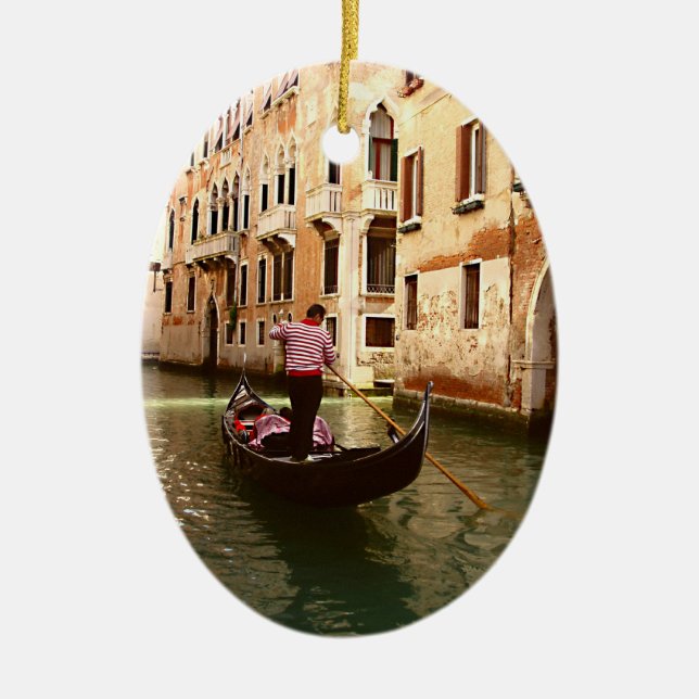 Gondolier Julgransprydnad Keramik (Framsidan)