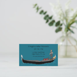 Gondolier och Gondola Italienska Restaurant Visitkort