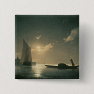 Gondolier på havet vid natten, 1843 knapp