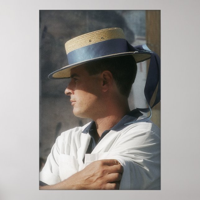 Gondolier, Venedig, Italien Poster (Framsidan)