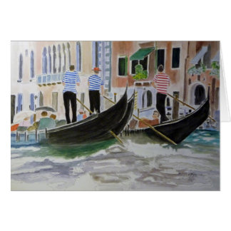 Gondoliers Italien Hälsningskort