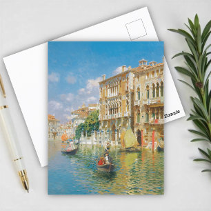 Gondoliers Venice, Rubens Santoro Vykort
