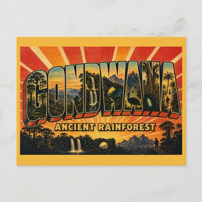 Gondwana regnskogar Queensland antika värld  Vykort (Framsida)