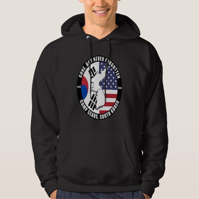 Gone But Never Forgotten Camp Sears South Korea Ve Hoodie (Framsida)