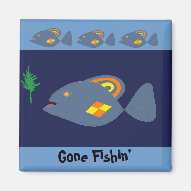 Gone Fishin'-magnet Magnet (Framsidan)