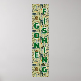 Gone Fishing Fiskeutrustning Hem Företag Poster