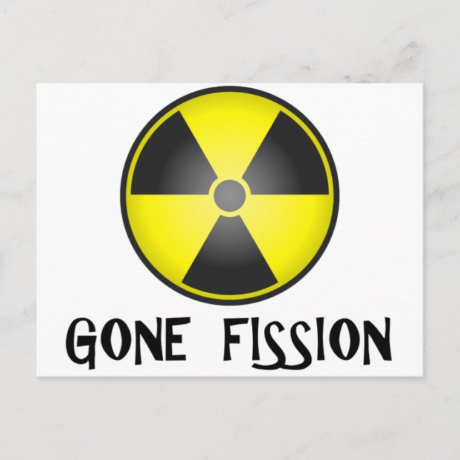 Gone Fission Strålningssymbol Vykort (Framsida)