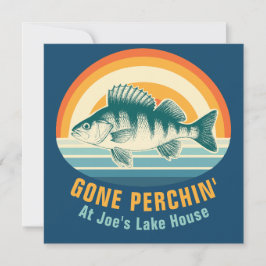 Gone Perching at the Lake House Birthday Sticker Inbjudningar