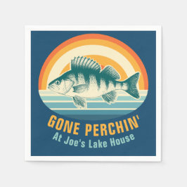 Gone Perching at the Lake House Birthday Sticker Pappersservett
