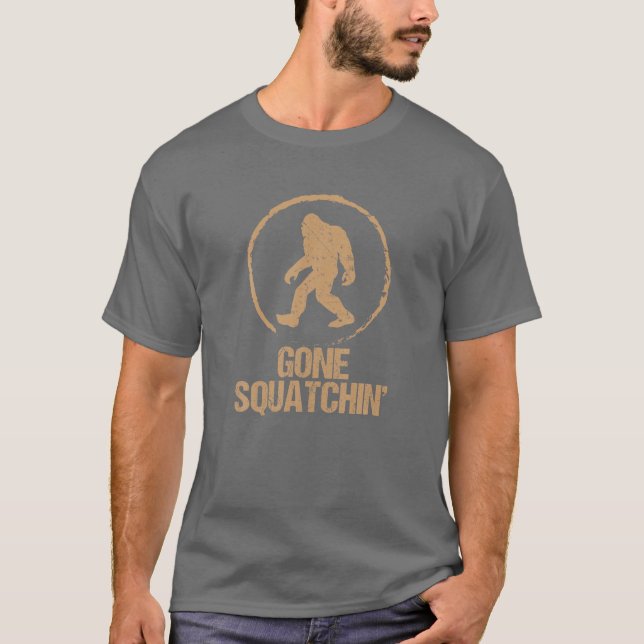 Gone Squatchin: Bigfoot Hunter Gone Squatching Sas T Shirt (Framsida)