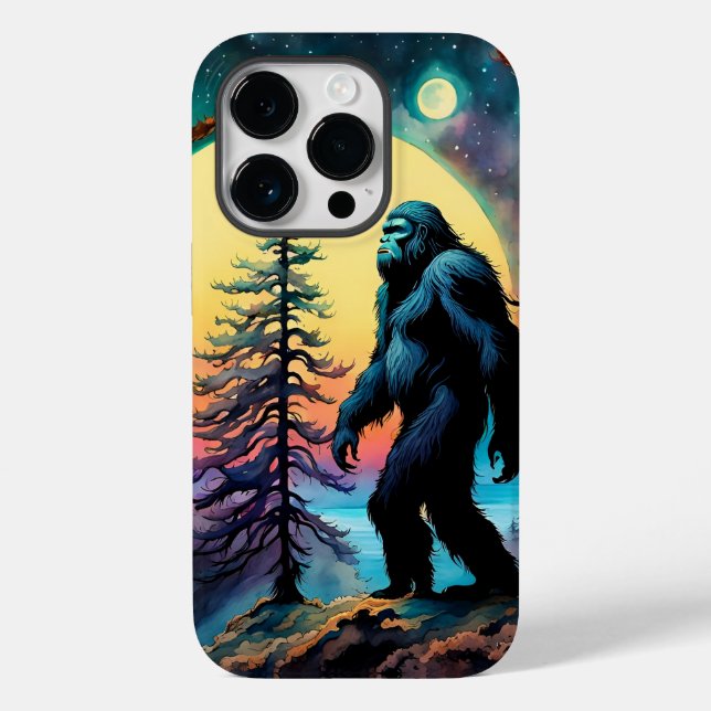 Gone Squatchin' Colorful Sasquatch Landscape (Baksida)
