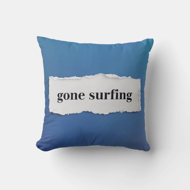 gone surfing, into the blue kudde (Framsida)