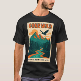 Gone Wild | Retro Mountain Adventure T Shirt