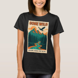 Gone Wild | Retro Mountain Adventure T Shirt