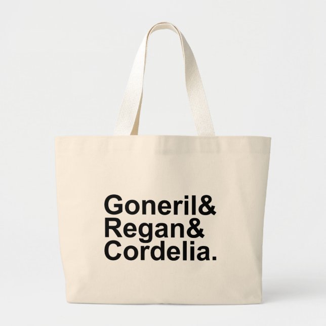 Goneril Regan Cordelia| Kung Lear-döttrar Jumbo Tygkasse (Framsidan)