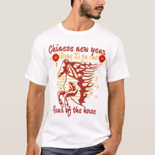 Gong Xi fa Cai år av hästen kinesiskt nyår T Shirt