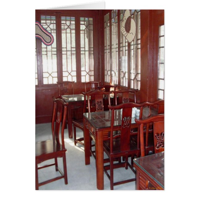 Gong Yuan Tea House Card Hälsningskort (Framsidan)