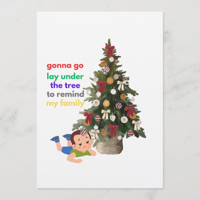 Gonna Go Lay Under The Tree to Remind My Family Inbjudningar (Framsida)