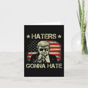 Gonna Hate Mitten Finger Funny Trump 2024 Presiden Kort