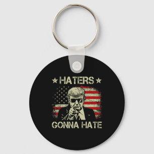 Gonna Hate Mitten Finger Funny Trump 2024 Presiden Nyckelring