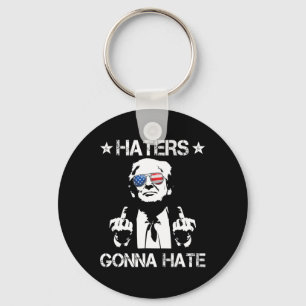 Gonna Hate Mitten Finger Funny Trump 2024 Presiden Nyckelring