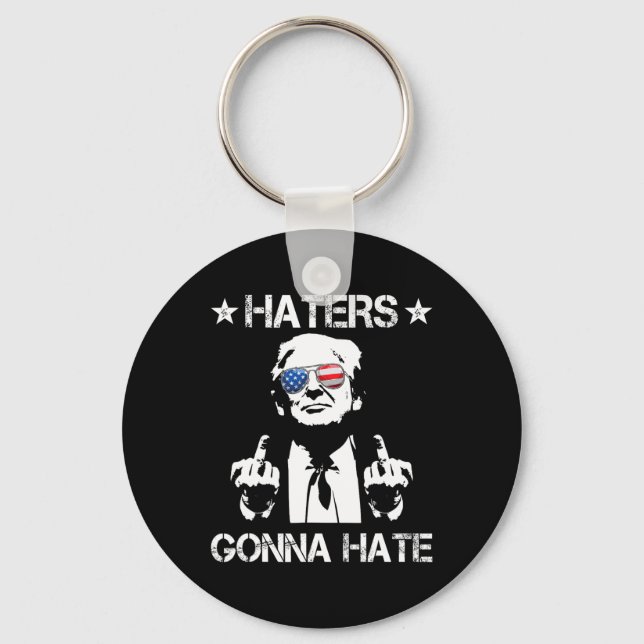 Gonna Hate Mitten Finger Funny Trump 2024 Presiden Nyckelring (Framsida)
