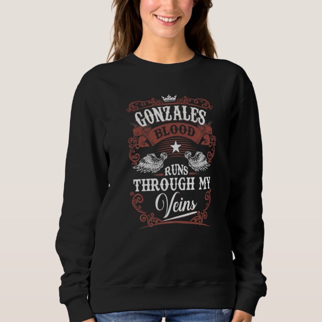 Gonzales Blood Springa genom mina Veins Gonzales F T Shirt (Framsida)