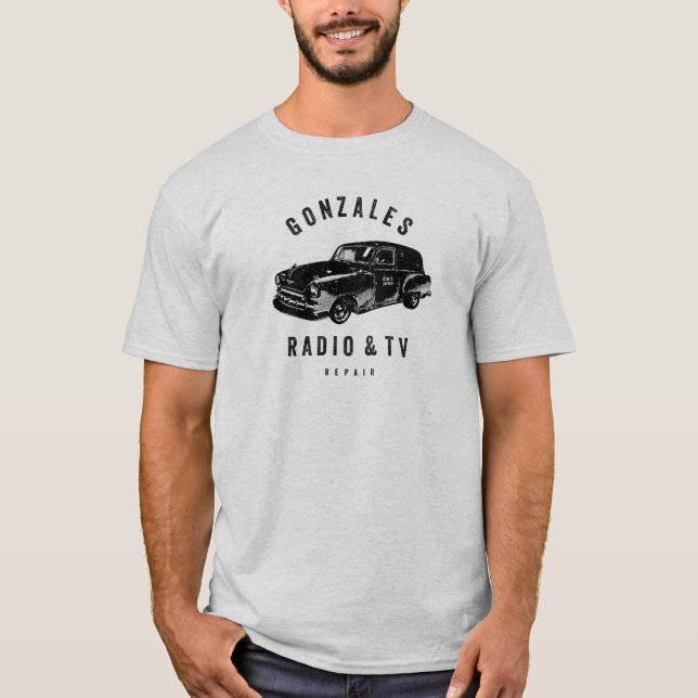 Gonzales Radio & TV Repair T-Shirt (Framsida)