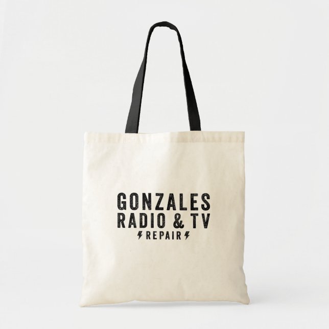 Gonzales Radio & TV Repair Tote Bag Tygkasse (Framsidan)